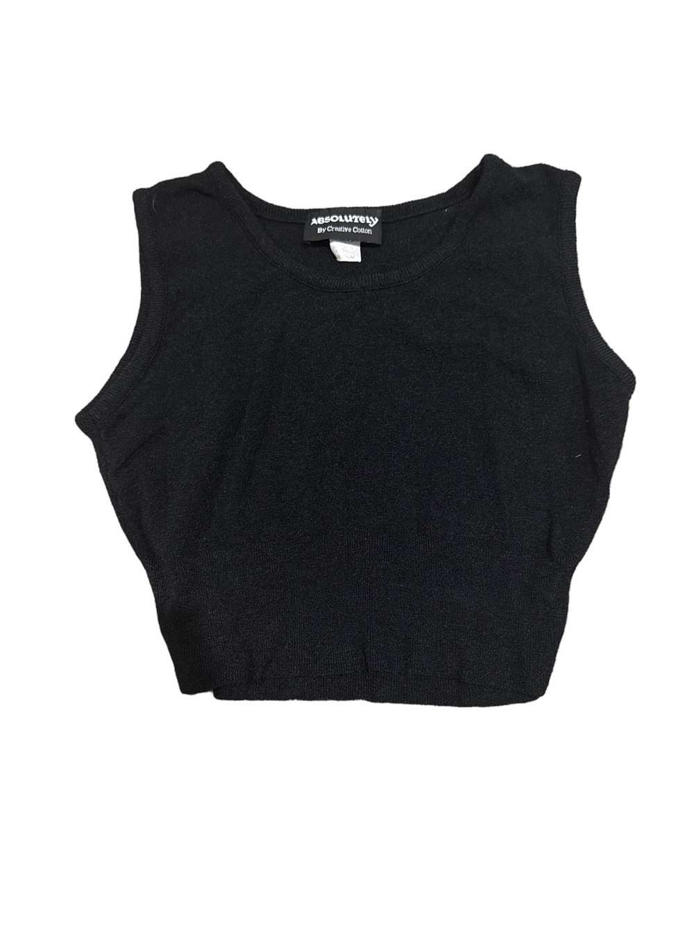 Absolutely Black Cropped Tank Top - Women